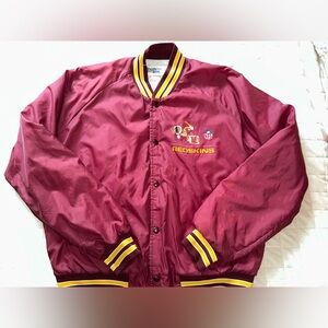 Vintage Chalk Line Washington Redskins NFL Satin Bomber Jacket Coat XL Spell Out